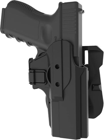 حافظة المسدس الأيسر لـ Glock 19/17 Gen 1 2 3 4 5، Glock 23/32 Gen 1 2 3 4، Glock 45/44/19X، حافظة مجداف OWB، حافظة تكتيكية مفتوحة الحزام، إطلاق سريع وحافظة غير قابلة للتعديل - اليد اليمنى/اليسرى in Kuwait