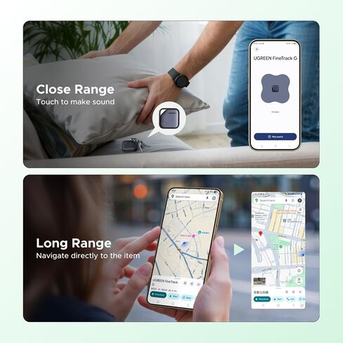 UGREEN (Android Only) FineTrack G 1-Year Battery Bluetooth Tracker Bundle with FineTrack Slim G 5-Year Battery Bluetooth Tracker Card in Saudi Arabia