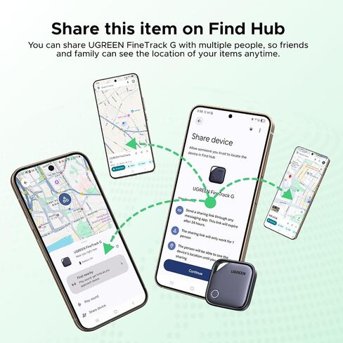 UGREEN (Android Only) FineTrack G 1-Year Battery Bluetooth Tracker Bundle with FineTrack Slim G 5-Year Battery Bluetooth Tracker Card in Saudi Arabia