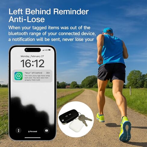 العلامات الذكية - جهاز تعقب مكون من قطعتين يعمل مع Apple Find My (iOS 14.6 أعلاه فقط)، وأداة البحث عن المفاتيح ومحدد موقع العناصر لحقيبة الظهر وحقائب السفر والحيوانات الأليفة والمحفظة in Saudi Arabia