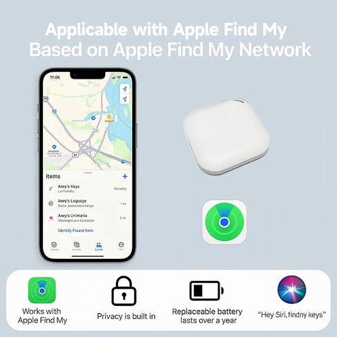 العلامات الذكية - جهاز تعقب مكون من قطعتين يعمل مع Apple Find My (iOS 14.6 أعلاه فقط)، وأداة البحث عن المفاتيح ومحدد موقع العناصر لحقيبة الظهر وحقائب السفر والحيوانات الأليفة والمحفظة in Saudi Arabia