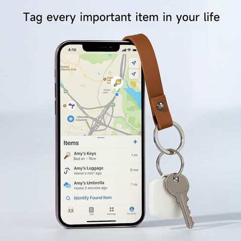 العلامات الذكية - جهاز تعقب مكون من قطعتين يعمل مع Apple Find My (iOS 14.6 أعلاه فقط)، وأداة البحث عن المفاتيح ومحدد موقع العناصر لحقيبة الظهر وحقائب السفر والحيوانات الأليفة والمحفظة in Saudi Arabia