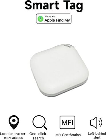 العلامات الذكية - جهاز تعقب مكون من قطعتين يعمل مع Apple Find My (iOS 14.6 أعلاه فقط)، وأداة البحث عن المفاتيح ومحدد موقع العناصر لحقيبة الظهر وحقائب السفر والحيوانات الأليفة والمحفظة in Saudi Arabia