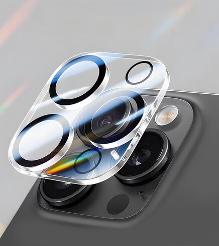 for iPhone 15 Pro/15 Pro Max Camera Lens Protector, 1-Pack, Glass, 9H Hardness, Scratch Resistant, Compatible with iPhone 15 Pro & Pro Max in Saudi Arabia