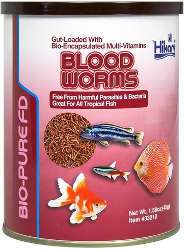 Hikari® Bio-Pure® Freeze-Dried Blood Worms, High-Protein FD Treats for Tropical Fish, 0.42 oz (12g) in Saudi Arabia