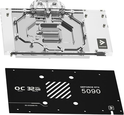 Barrow Copper GPU Water Block Compatible for Gigabyte RTX5090 D Gaimg/Windforce/Master, Full Coverage GPU Water Cooler Include Backplate, Liquid Cooling Graphics Card Water Cooling Block in Saudi Arabia