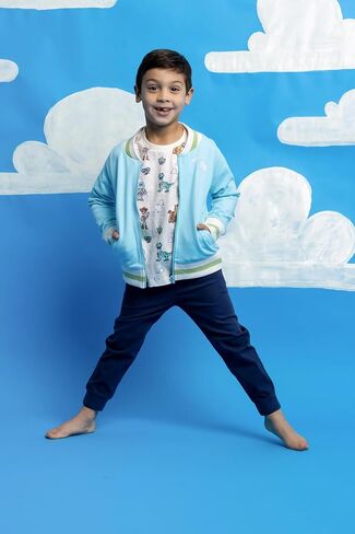 MONICA + ANDY Bomber Jacket, Size 2T, The Very Hungry Caterpillar, 100% Organic Clothes for Girls and Boys, Button Down Jacket, Sustainable Super Soft Fabric, Sizes for Kids, Toddler, & Infant in Saudi Arabia