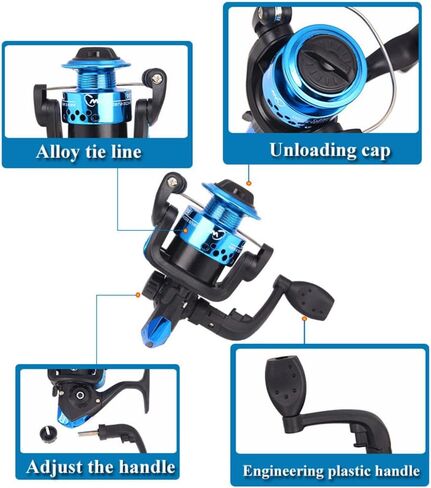 Metal Fishing Reel Fish Reel Fishing Tackle Line Wheel Fishing Feeder (Blue) in Saudi Arabia