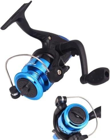 Metal Fishing Reel Fish Reel Fishing Tackle Line Wheel Fishing Feeder (Blue) in Saudi Arabia