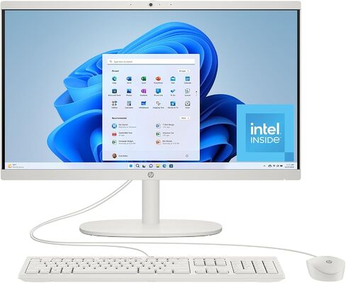 كمبيوتر مكتبي HP الكل في واحد مقاس 22 بوصة، شاشة FHD، Intel N200، ذاكرة الوصول العشوائي 8 جيجابايت، 256 جيجابايت SSD، Intel UHD Graphics، Windows 11 Home، 22-dg0012 (2024) (متجدد) in Saudi Arabia