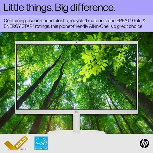 كمبيوتر مكتبي HP الكل في واحد مقاس 22 بوصة، شاشة FHD، Intel N200، ذاكرة الوصول العشوائي 8 جيجابايت، 256 جيجابايت SSD، Intel UHD Graphics، Windows 11 Home، 22-dg0012 (2024) (متجدد) in Saudi Arabia