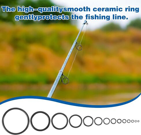 28 Pcs Fishing Rod Eyelet Repair Kit 14 Sizes Ceramic Guide Ring Replacement Kit Fishing Rod Repair Accessories in Saudi Arabia