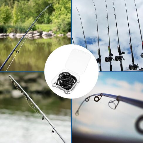 28 Pcs Fishing Rod Eyelet Repair Kit 14 Sizes Ceramic Guide Ring Replacement Kit Fishing Rod Repair Accessories in Saudi Arabia