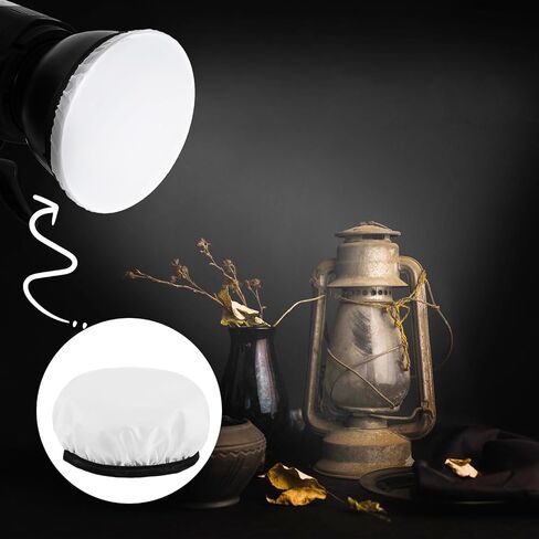 4pcs Light Diffuser 7"/18cm Soft White Lamp Diffuser Cover Light Cover Sock Lamp Shade Reflector for Studio Strobe Reflector in Saudi Arabia