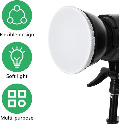 4pcs Light Diffuser 7"/18cm Soft White Lamp Diffuser Cover Light Cover Sock Lamp Shade Reflector for Studio Strobe Reflector in Saudi Arabia