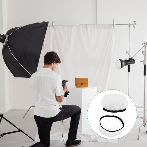 4pcs Light Diffuser 7"/18cm Soft White Lamp Diffuser Cover Light Cover Sock Lamp Shade Reflector for Studio Strobe Reflector in Saudi Arabia