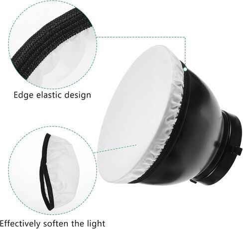 4pcs Light Diffuser 7"/18cm Soft White Lamp Diffuser Cover Light Cover Sock Lamp Shade Reflector for Studio Strobe Reflector in Saudi Arabia