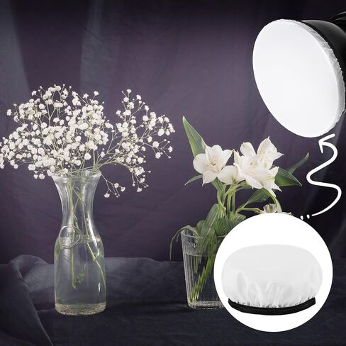 4pcs Light Diffuser 7"/18cm Soft White Lamp Diffuser Cover Light Cover Sock Lamp Shade Reflector for Studio Strobe Reflector in Saudi Arabia