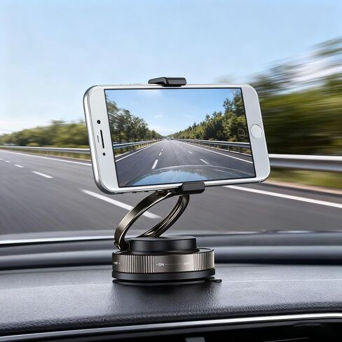 Magnetic Car Phone Mount with Strong Suction – 360° Adjustable Holder for All MagSafe & Magnetic Smartphones in Saudi Arabia