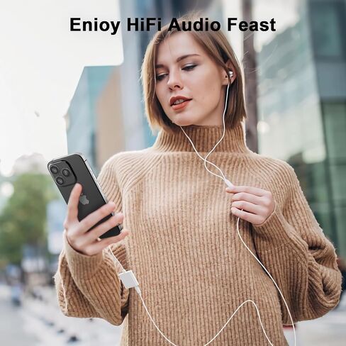 حزمة واحدة من سماعات الرأس USB من النوع C إلى Aux Audio Jack مع محول دونجل لمنفذ شحن سريع PD 60W متوافق مع iPhone 16/16 Plus/16 Pro/16 Pro Max/15/15 Plus/15 Pro/15 Pro Max in Saudi Arabia