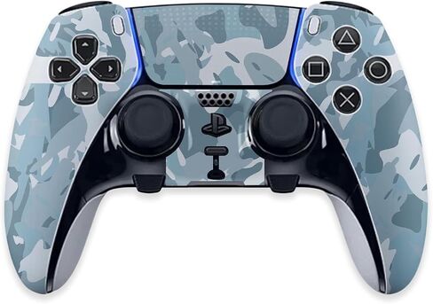 MightySkins Skin Compatible with PS5 DualSense Edge Controller - Arctic Camouflage | Protective, Durable, and Unique Vinyl Decal wrap Cover | Easy to Apply & Change Styles | Made in The USA in Saudi Arabia