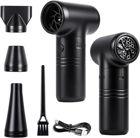 Compressed Air Duster-A Handy Super Power Electric Air Duster with Brushless Motor for Lower Noise and 3-Gear Adjustable Blower, Dust Blower for Computer, Keyboard, House, Outdoor and Car in Saudi Arabia