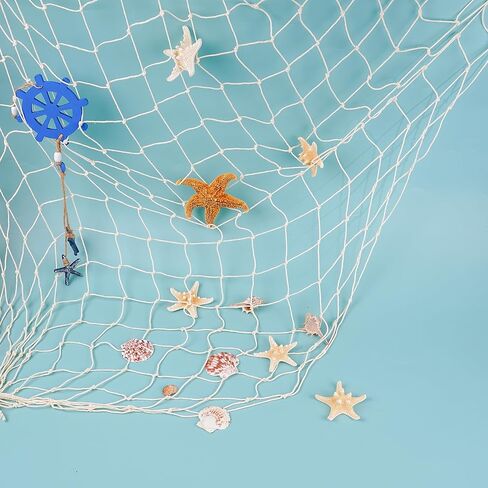 Natural Cotton Fishing Nets Nautical Party Decor for Beach Luau Under The Sea Pirate Theme Backdrop in Saudi Arabia