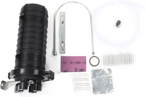 Vertical IP68 Fiber Optic Splice Enclosure with Large Capacity for Protection and Connection, Suitable for Overhead Installation (12, 24 cores) in Saudi Arabia