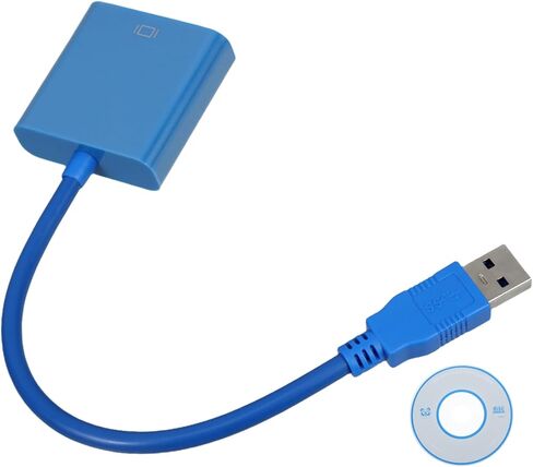 كابل محول USB 3.0 إلى VGA لعرض الفيديو الخارجي، الشاشات وأجهزة العرض المتوافقة، تصميم متين، اتصال سهل لأجهزة الكمبيوتر المحمولة وأجهزة الكمبيوتر الشخصية in Kuwait
