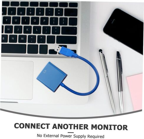 كابل محول USB 3.0 إلى VGA لعرض الفيديو الخارجي، الشاشات وأجهزة العرض المتوافقة، تصميم متين، اتصال سهل لأجهزة الكمبيوتر المحمولة وأجهزة الكمبيوتر الشخصية in Kuwait