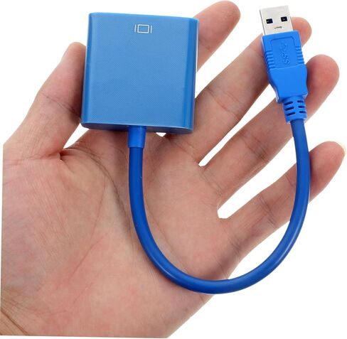 كابل محول USB 3.0 إلى VGA لعرض الفيديو الخارجي، الشاشات وأجهزة العرض المتوافقة، تصميم متين، اتصال سهل لأجهزة الكمبيوتر المحمولة وأجهزة الكمبيوتر الشخصية in Kuwait