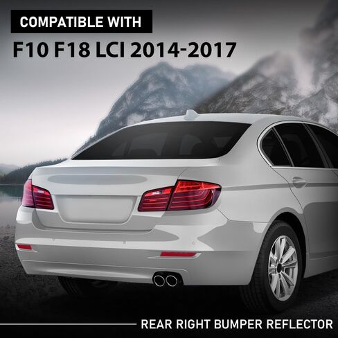 Grand Orange الخلفي العاكس العاكس Fit BMW 528i 535d 535i 550i 550i Xdrive Base 2014-2016 ، للنماذج مع حزمة W/O M ، Fit ActiveHybrid 5 Base 2014-2016 63147318555 ، 63147318556 ، BM1184108 ، BM1185108 in Saudi Arabia