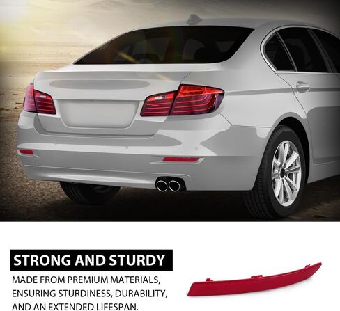 Grand Orange الخلفي العاكس العاكس Fit BMW 528i 535d 535i 550i 550i Xdrive Base 2014-2016 ، للنماذج مع حزمة W/O M ، Fit ActiveHybrid 5 Base 2014-2016 63147318555 ، 63147318556 ، BM1184108 ، BM1185108 in Saudi Arabia