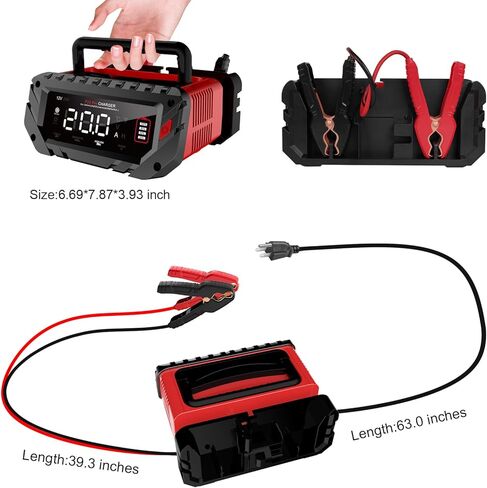 شاحن بطارية 26-AMP ، شاحن السيارات التلقائي الذكي الذكي 6V/12V/24V ، وصيانة للبطارية ، وشاحن دسمة للسيارة ، والدراجة النارية ، والقوارب ، والتحضير الرصاص ، والليثيوم ، و LifePo4 بطارية in Kuwait