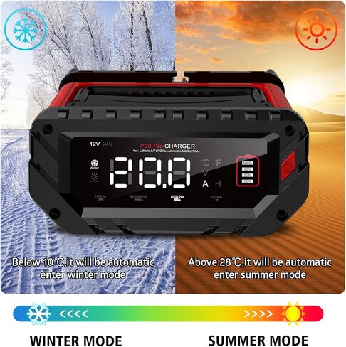 شاحن بطارية 26-AMP ، شاحن السيارات التلقائي الذكي الذكي 6V/12V/24V ، وصيانة للبطارية ، وشاحن دسمة للسيارة ، والدراجة النارية ، والقوارب ، والتحضير الرصاص ، والليثيوم ، و LifePo4 بطارية in Kuwait