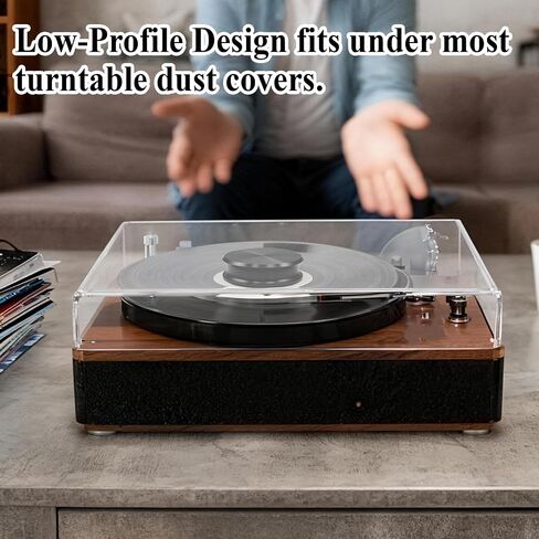 Black Record Weight Stabilizer 312g (11oz) Low Profile Deisgn Vinyl Weight LP Disc Stabilizer Turntable Weight Clamps for Record Player with Soft Base Pad in Saudi Arabia