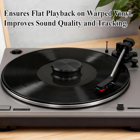 Black Record Weight Stabilizer 312g (11oz) Low Profile Deisgn Vinyl Weight LP Disc Stabilizer Turntable Weight Clamps for Record Player with Soft Base Pad in Saudi Arabia