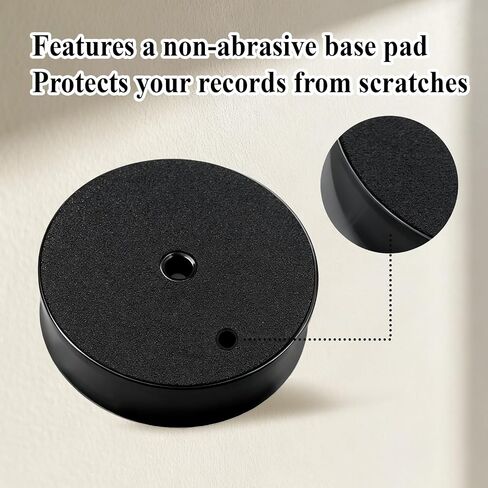 Black Record Weight Stabilizer 312g (11oz) Low Profile Deisgn Vinyl Weight LP Disc Stabilizer Turntable Weight Clamps for Record Player with Soft Base Pad in Saudi Arabia