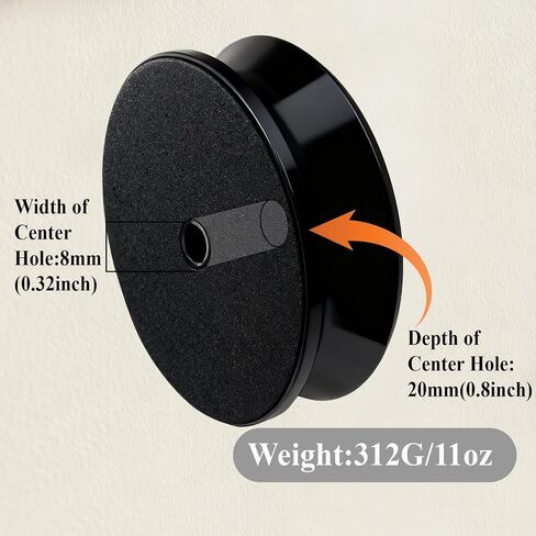 Black Record Weight Stabilizer 312g (11oz) Low Profile Deisgn Vinyl Weight LP Disc Stabilizer Turntable Weight Clamps for Record Player with Soft Base Pad in Saudi Arabia