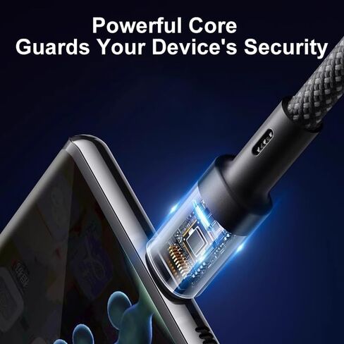 شاحن iPhone سريع، 6FT لكابل Lightning إلى USB كابل شحن USB مضفر من النايلون سلك نقل عالي السرعة لهاتف iPhone 14/13/12/11 Pro Max/XS MAX/XR/XS/iPad، أسود in Saudi Arabia