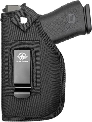 POLE.CRAFT Holster For Pistol with Laser Light Fit: Glock 19 19X 25 44 45⎜Glock 43 43X⎜Sig Sauer P365 /P365 SAS with TLR6 & CT Laser Light -Inside⎜Outside waistband Carry -Mag Pouch- Right ⎸ Left Hand in Kuwait