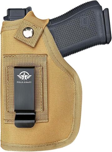 حافظة POLE.CRAFT للمسدس المزودة بضوء ليزر: Glock 19 19X 25 44 45⎜Glock 43 43X⎜Sig Sauer P365 /P365 SAS مع ضوء ليزر TLR6 & CT - من الداخل⎜حزام خصر خارجي - حقيبة ماج - اليد اليمنى ⎸ اليد اليسرى in Saudi Arabia