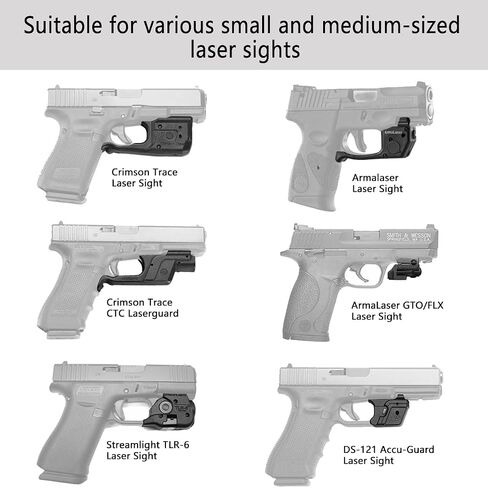 POLE.CRAFT Holster For Pistol with Laser Light Fit: Glock 19 19X 25 44 45⎜Glock 43 43X⎜Sig Sauer P365 /P365 SAS with TLR6 & CT Laser Light -Inside⎜Outside waistband Carry -Mag Pouch- Right ⎸ Left Hand in Kuwait