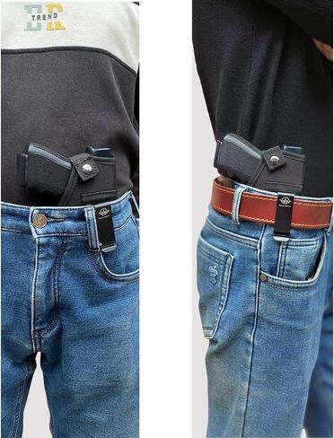 POLE.CRAFT Holster For Pistol with Laser Light Fit: Glock 19 19X 25 44 45⎜Glock 43 43X⎜Sig Sauer P365 /P365 SAS with TLR6 & CT Laser Light -Inside⎜Outside waistband Carry -Mag Pouch- Right ⎸ Left Hand in Kuwait