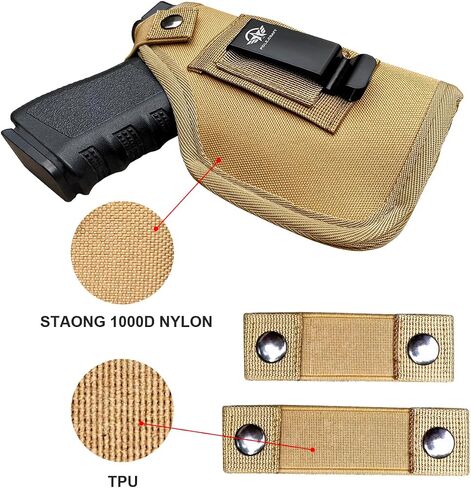 حافظة POLE.CRAFT للمسدس المزودة بضوء ليزر: Glock 19 19X 25 44 45⎜Glock 43 43X⎜Sig Sauer P365 /P365 SAS مع ضوء ليزر TLR6 & CT - من الداخل⎜حزام خصر خارجي - حقيبة ماج - اليد اليمنى ⎸ اليد اليسرى in Saudi Arabia