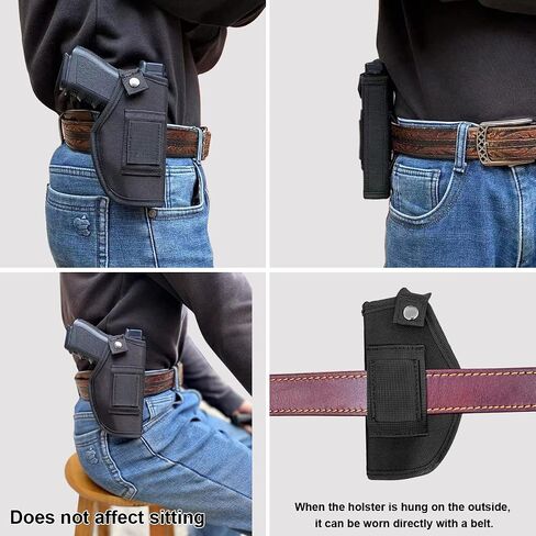 حافظة POLE.CRAFT للمسدس المزودة بضوء ليزر: Glock 19 19X 25 44 45⎜Glock 43 43X⎜Sig Sauer P365 /P365 SAS مع ضوء ليزر TLR6 & CT - من الداخل⎜حزام خصر خارجي - حقيبة ماج - اليد اليمنى ⎸ اليد اليسرى in Saudi Arabia