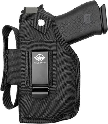 POLE.CRAFT Holster For Pistol with Laser Light Fit: Glock 19 19X 25 44 45⎜Glock 43 43X⎜Sig Sauer P365 /P365 SAS with TLR6 & CT Laser Light -Inside⎜Outside waistband Carry -Mag Pouch- Right ⎸ Left Hand in Kuwait