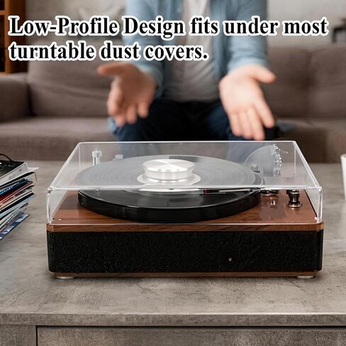 Black Record Weight Stabilizer 312g (11oz) Low Profile Deisgn Vinyl Weight LP Disc Stabilizer Turntable Weight Clamps for Record Player with Soft Base Pad in Saudi Arabia