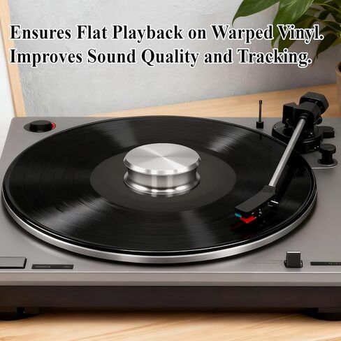 Black Record Weight Stabilizer 312g (11oz) Low Profile Deisgn Vinyl Weight LP Disc Stabilizer Turntable Weight Clamps for Record Player with Soft Base Pad in Saudi Arabia