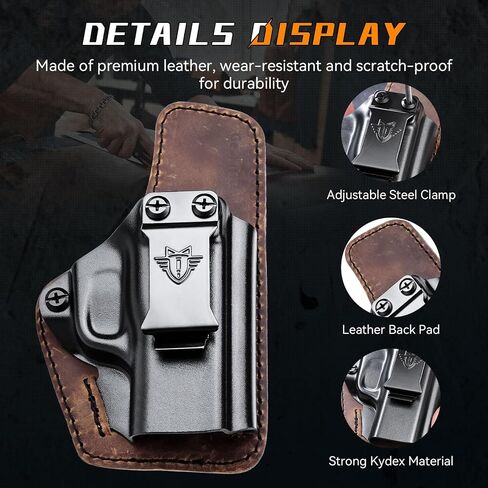 حافظة IWB متوافقة مع Sig P365 / P365 SAS / P365 X Kydex حافظة جلدية هجينة حافظة مسدس مخفية للملحق داخل حزام الخصر باليد اليمنى (SigP365/P365SAS/P365X) in Kuwait